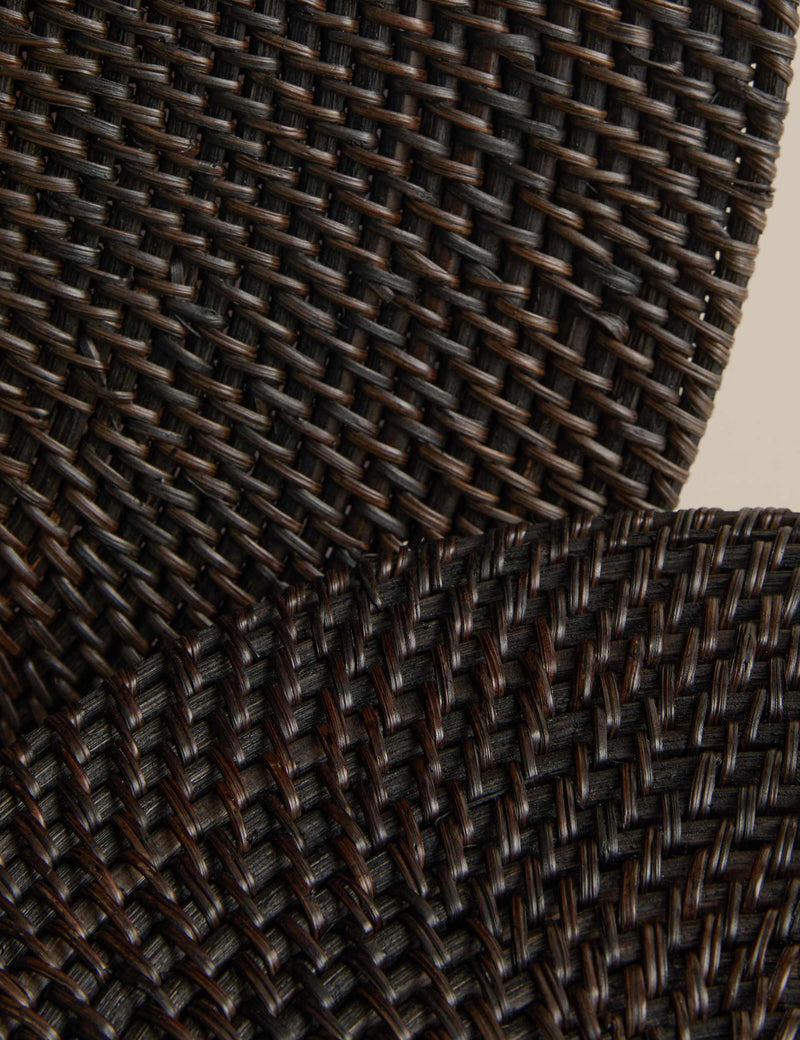 Rattan woven oval placemats 40cm pair, UK version