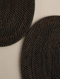 Rattan woven oval placemats 40cm pair, UK version