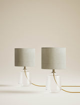 M&S Set of 2 Ribbed Glass Small Table Lamps- Buy online at McGrocer