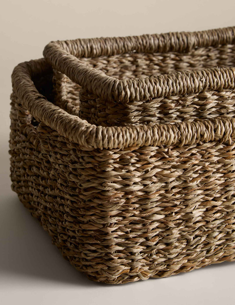 Seagrass rectangular baskets set of 2 (British brand)