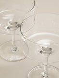 Set of 2 straight sided coupe glasses (British brand)