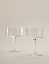 M&S Set of 2 Straight Sided Coupe Drinking Glasses- Buy online at McGrocer
