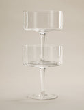 Set of 2 straight sided coupe glasses (British brand)