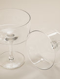 Set of 2 straight sided coupe glasses (British brand)