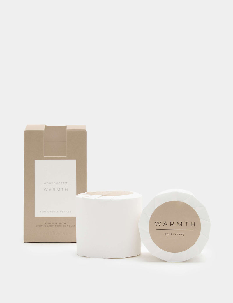 Apothecary Warmth candle refills set of 2, imported from the UK