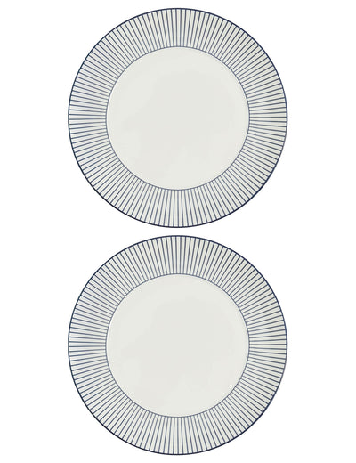 M&S Wedgwood Gio Pinstripe Plates (Set of 2) 23.8cm- Buy online at McGrocer