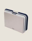 Joseph Joseph set of 3 plastic chopping boards with storage stand (British brand)