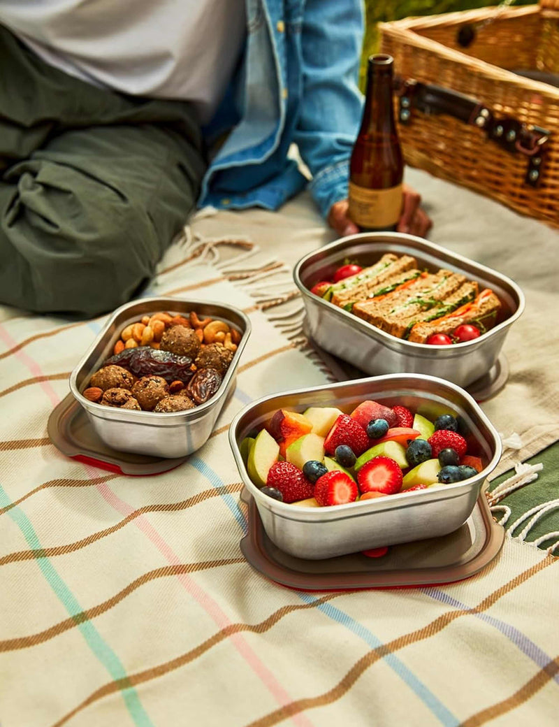 Black+Blum nesting lunch boxes set of 3, imported from the UK