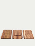 Set of 3 acacia wood chopping boards, UK version