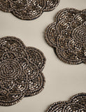 Set of 4 Beaded Scallop Coasters (British brand)