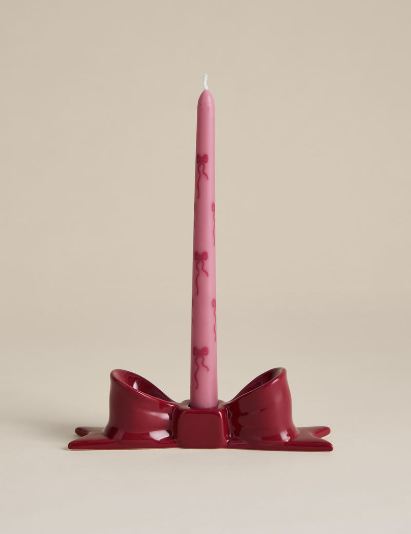 Bow dinner candles set of 4 - British product