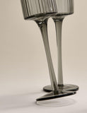 Celine ribbed champagne flutes set of 4 (British brand)