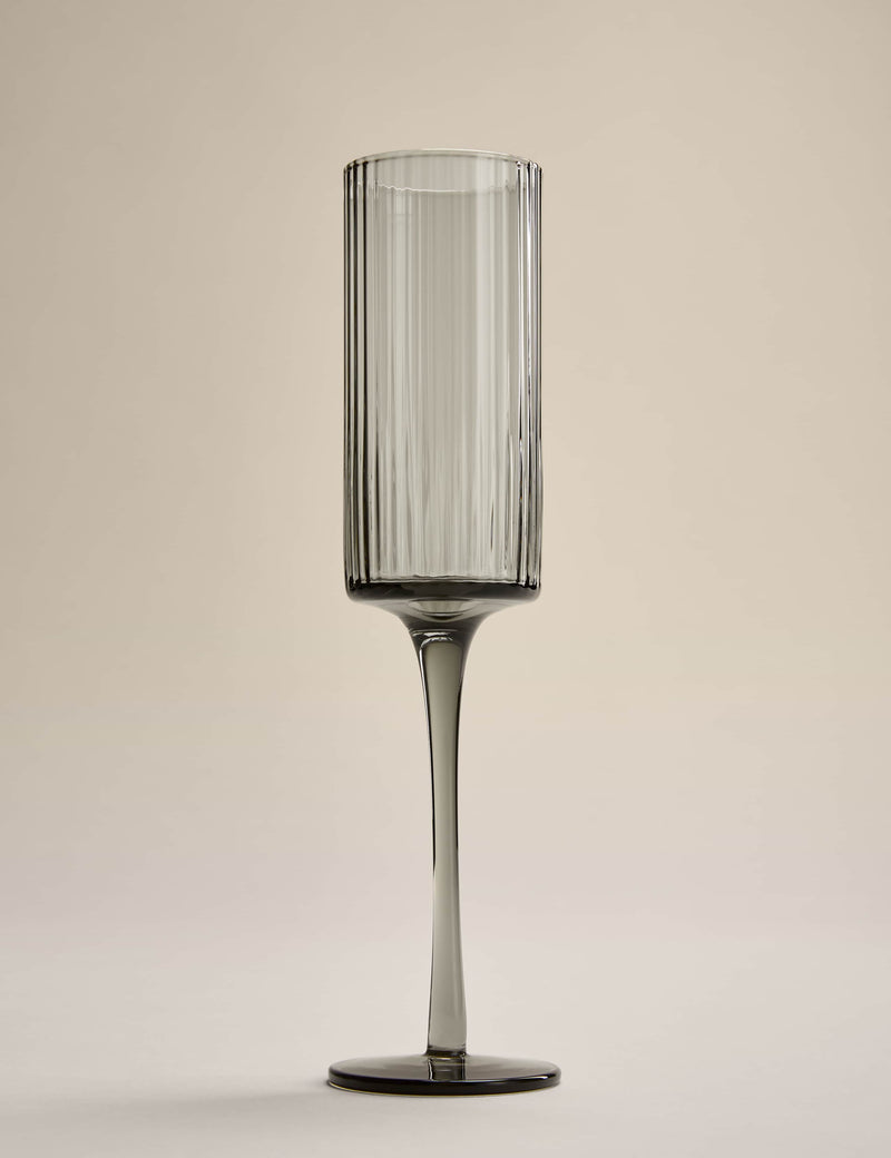 Celine ribbed champagne flutes set of 4 (British brand)