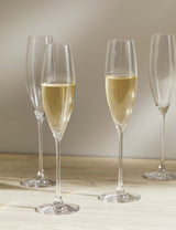 M&S Crystal Champagne Flutes Set of 4- Buy online at McGrocer