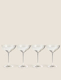 Sommeliers Edit set of 4 champagne saucers (British brand)