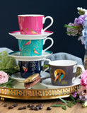 Sara Miller Chelsea espresso cups and saucers set of four (British brand)