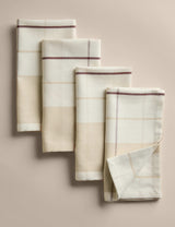 M&S Set of 4 Cotton Rich Checked Fabric Napkins- Buy online at McGrocer