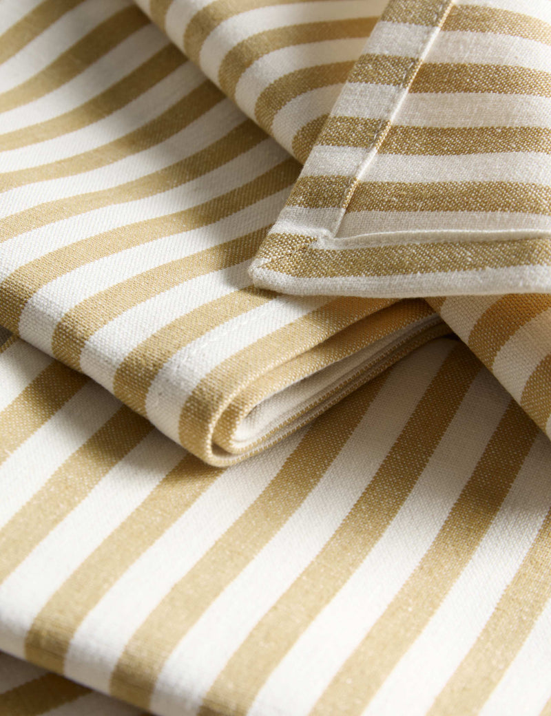 Cotton and Linen Thin Stripe Napkins Set of 4 (British brand)
