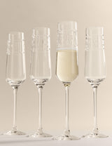 M&S M&S Etched Champagne Flutes Set of 4- Buy online at McGrocer