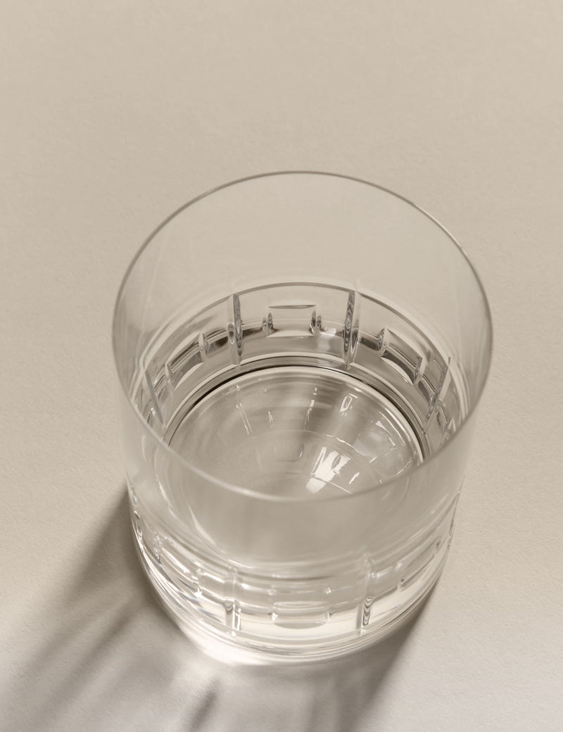M&S X Kelly Hoppen etched crystal glass tumblers set of four (British brand)