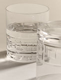M&S X Kelly Hoppen etched crystal glass tumblers set of four (British brand)