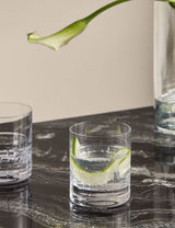 M&S M&S X Kelly Hoppen Etched Tumblers Set of 4 Crystal Glass Drinking Glasses- Buy online at McGrocer
