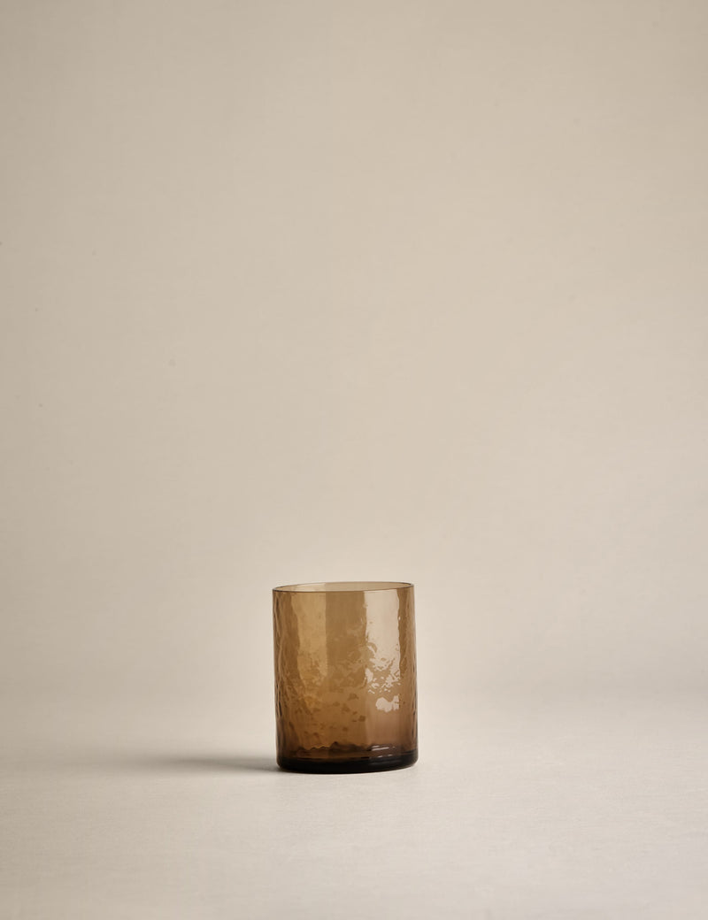 Hammered glass tumblers set of 4, imported from the UK