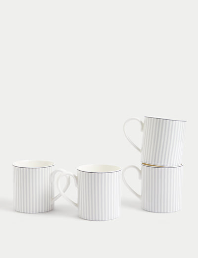 M&S Hampton Stripe Mugs Set of 4- Buy online at McGrocer