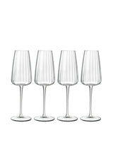 M&S Luigi Bormioli Set of 4 Optica Champagne Flutes- Buy online at McGrocer