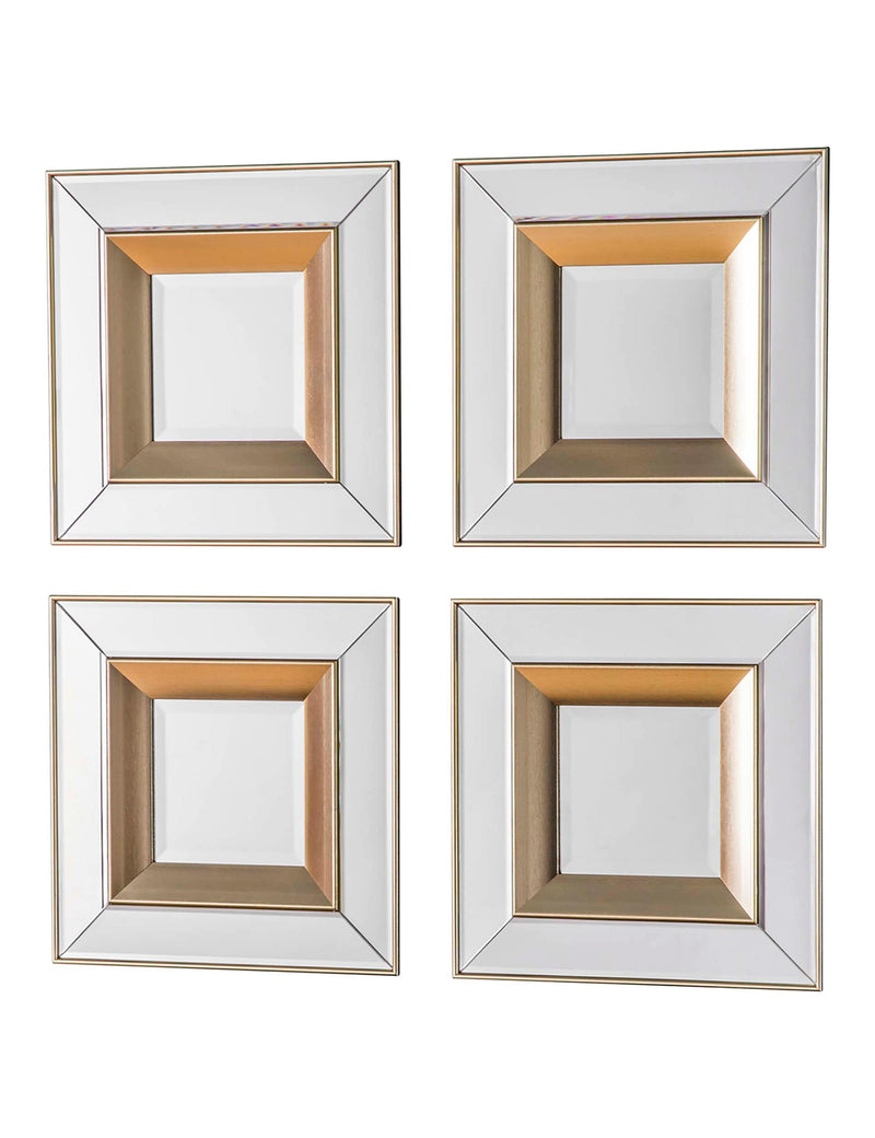 Gallery Direct Phantom square wall mirrors 36cm set of 4, imported from the UK