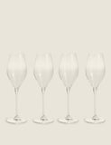 The Sommelier's Edit crystal prosecco glasses set of four (British brand)