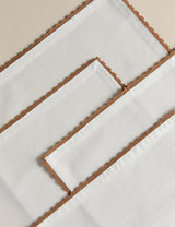 M&S Set of 4 Pure Cotton Napkins with Lace Border 40x40 cm- Buy online at McGrocer