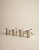 M&S Set of 4 Ribbed Ceramic Latte Mugs- Buy online at McGrocer