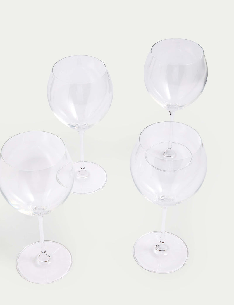 Rich white wine glasses set of 4 crystal (British brand)