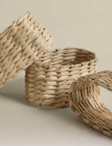 Seagrass oval napkin rings set of 4, imported from the UK