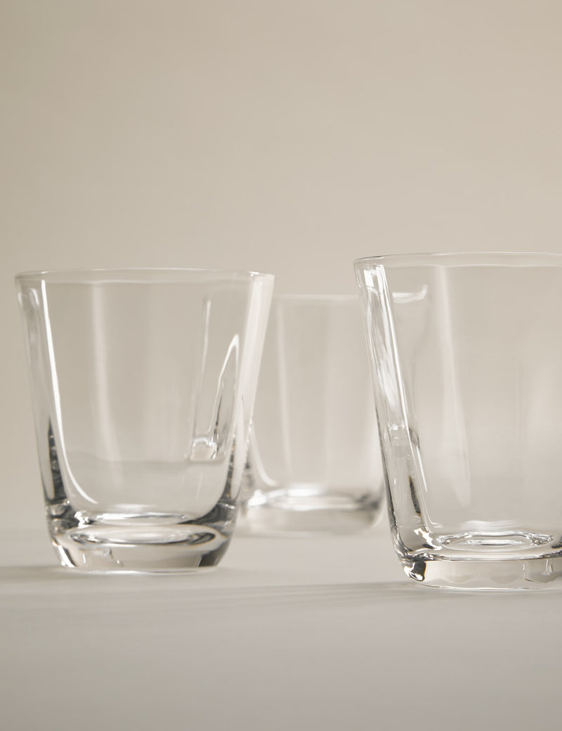 Clear soda optic tumblers set of 4, imported from the UK