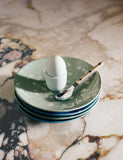 Set of 4 stoneware splatter side plates, 20cm each (British brand)