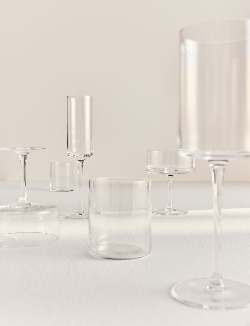 Straight sided champagne flutes set of 4 - British product