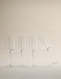 Set of 4 straight sided wine glasses, UK version