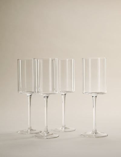 M&S Set of 4 Straight Sided Wine Glasses- Buy online at McGrocer