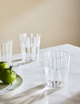 M&S M&S X Kelly Hoppen Set of 4 Striped Glass Tumblers- Buy online at McGrocer