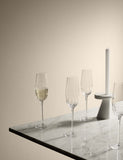 Set of 4 Textured Champagne Flutes