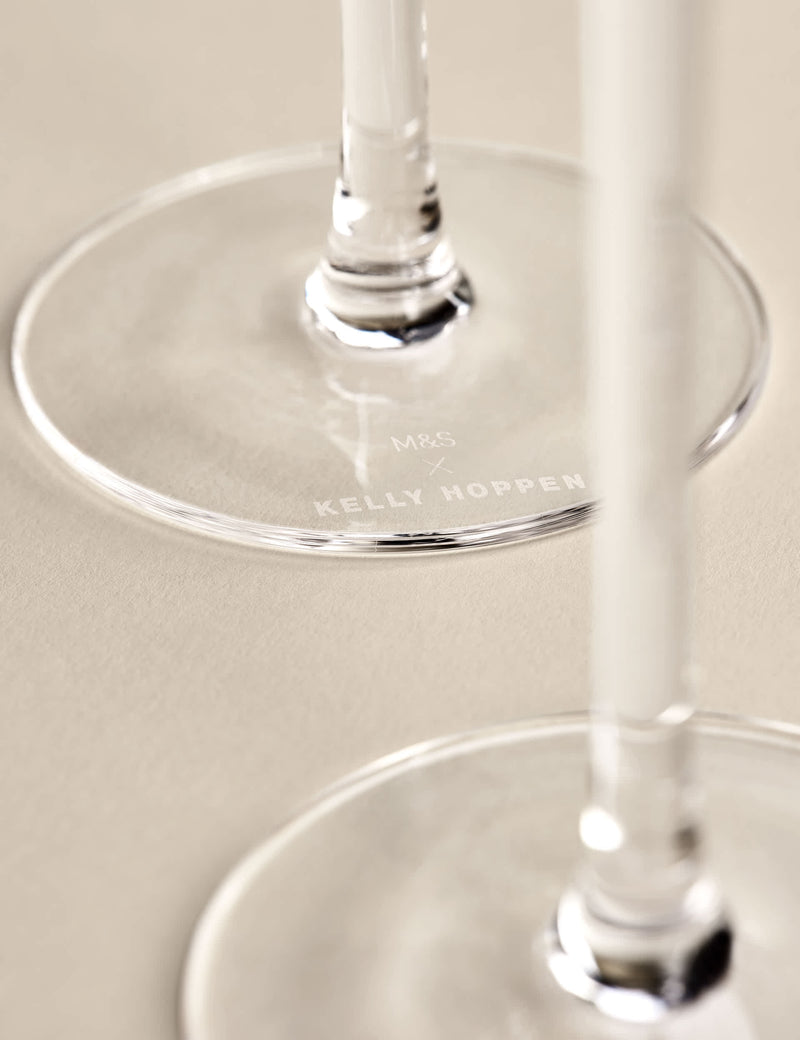 M&S textured champagne flutes set of 4 (British brand)