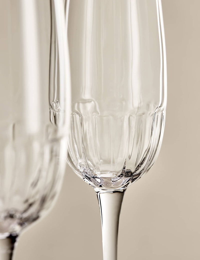 M&S textured champagne flutes set of 4 (British brand)