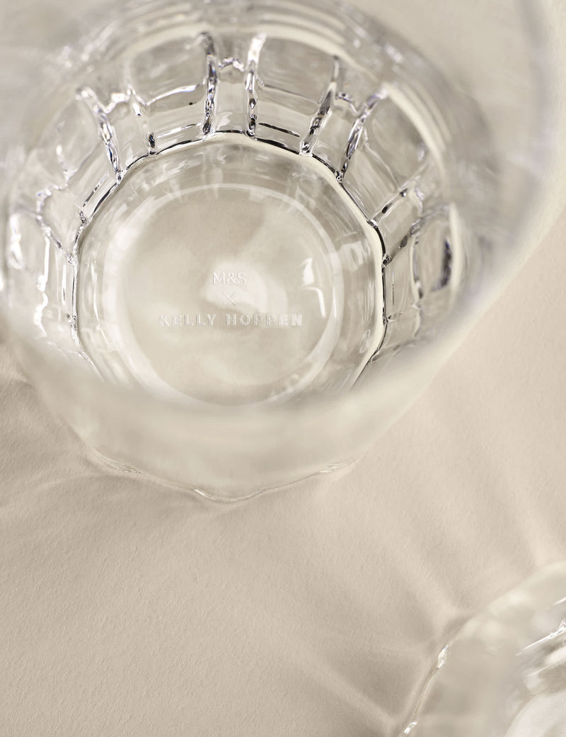 M&S X Kelly Hoppen textured hi ball glasses set of 4 (British brand)
