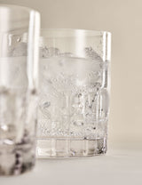 M&S M&S X Kelly Hoppen Set of 4 Textured Tumblers Glass Drinking Glasses- Buy online at McGrocer