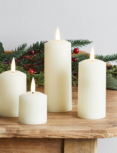 TruGlow Pillar LED Candles Set of 4