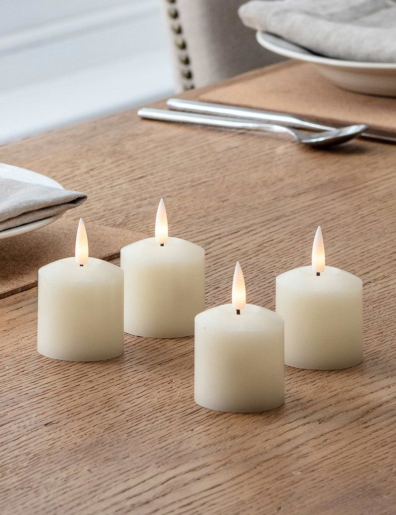 TruGlow LED votive candles set of 4 (British brand)