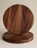 Acacia wood round placemats set of 4, imported from the UK