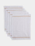 Set of 5 checked terry tea towels (British brand)